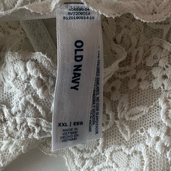 Old Navy Wireless Lace Bralette Size XXL Cream Ivory Off White Adjustable - Picture 3 of 4